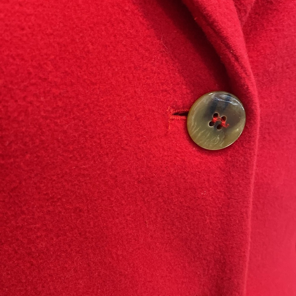 Vintage Harve Bernard Red Wool & Cashmere Blazer |Size 12P - Picture 3 of 9